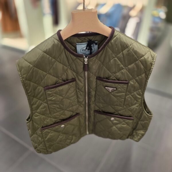 [아울렛] 프라다 리나일론 퀼팅 여성 블루종 조끼 29X167