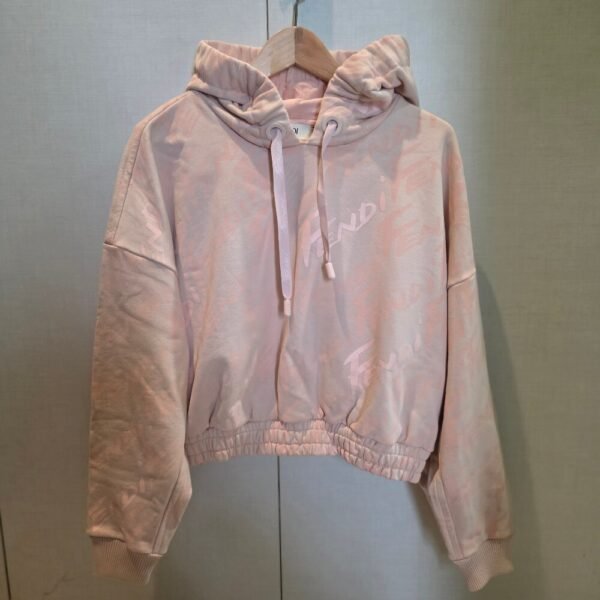 [아울렛] 펜디 로고 크롭 여성 후드 티셔츠 FAF191 AGOI 12CPC