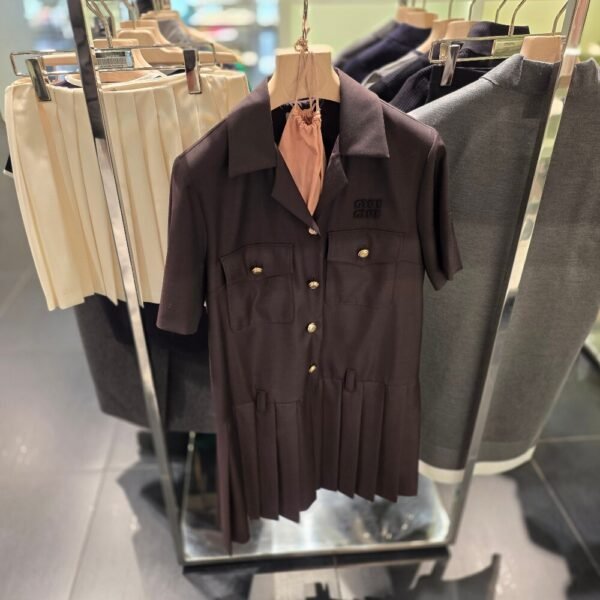 [아울렛] 미우미우 로고 벨트 여성 미니 원피스 MF5711