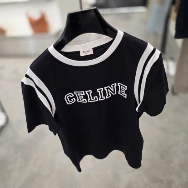 [아울렛] 셀린느 로고 코튼 저지 남성 반팔 티셔츠 RX06T671Q.FZT7