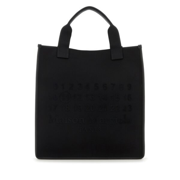 메종마르지엘라 블랙 캔버스 쇼핑백 SB1WC0019P8725 H8419