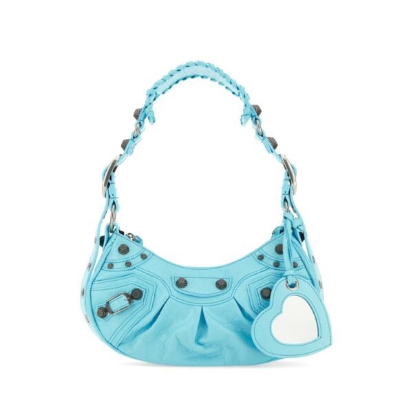 발렌시아가 라이트 블루 나파 레더 Le 카골 XS 숄더백 6713091VG9Y 4636