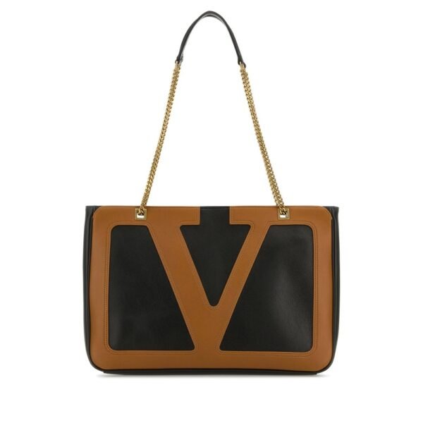 발렌티노 가라바니 블랙 나파 레더 미디엄 비바 슈퍼스타 쇼핑백 6W2B0R13PTJ RFA