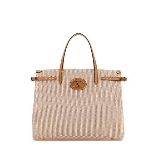 발렌티노 가라바니 투톤 캔버스 Antibes 쇼핑백 6W2B0R19EZT R2H