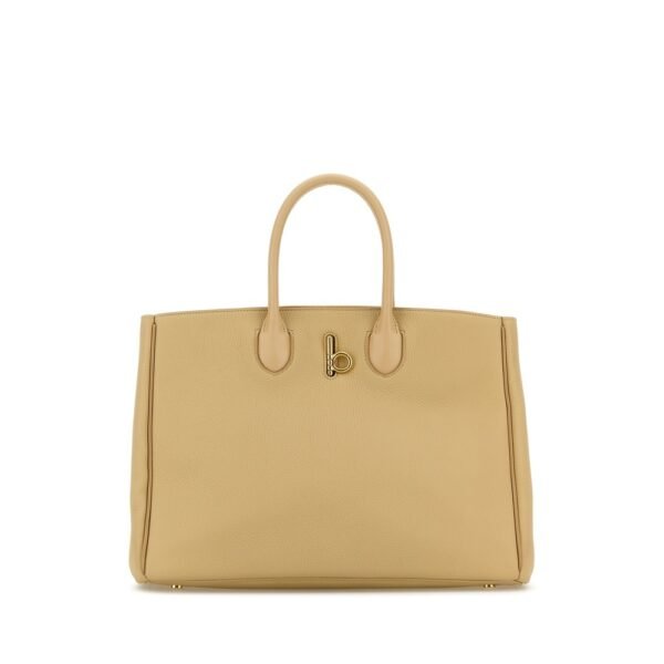 버버리 베이지 레더 미디엄 Rocking Horse 핸드백 8099407 B8626