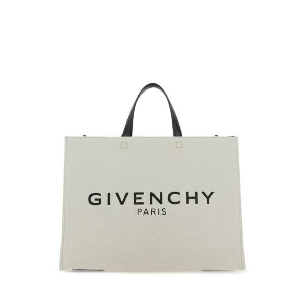 지방시 아이보리 캔버스 미디엄 G 쇼핑백 BB50N2B1DR 255