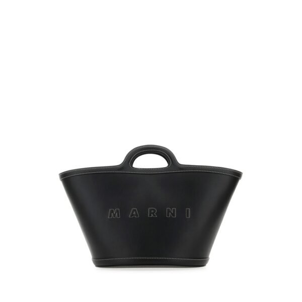 마르니 블랙 레더 스몰 트로피칼리아 핸드백 BMMP0097U0LV589 00N99