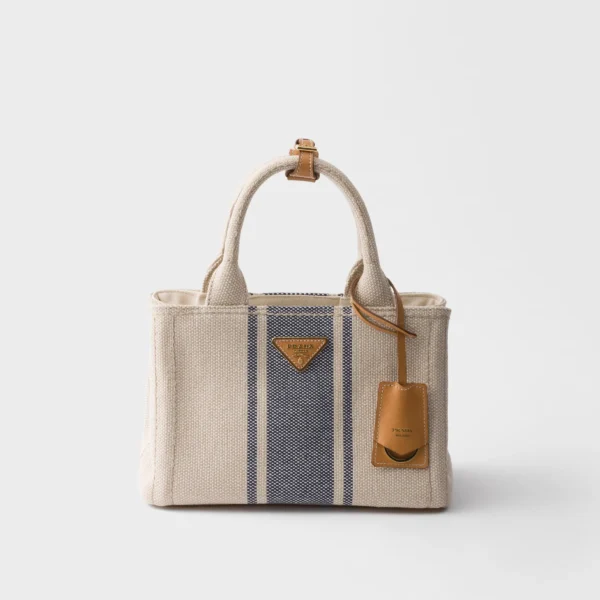 프라다 Prada Jardinière 스몰 코튼 캔버스 백 1BG464_2ZQG_F0Z12_V_9YM