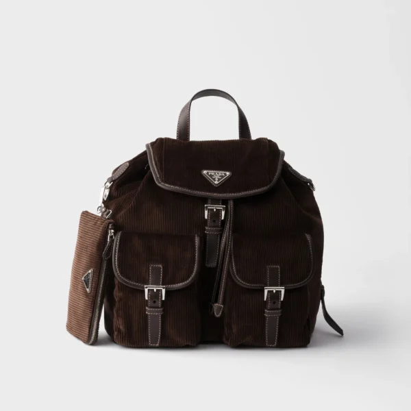 프라다 Medium corduroy and leather 백팩 1BZ811_2ZU9_F0192_V_OTN