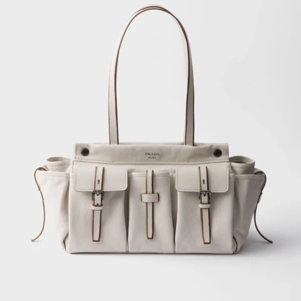 프라다 Prada Route 라지 레더 토트백 1BG644_2G6R_F0K74_V_OOO