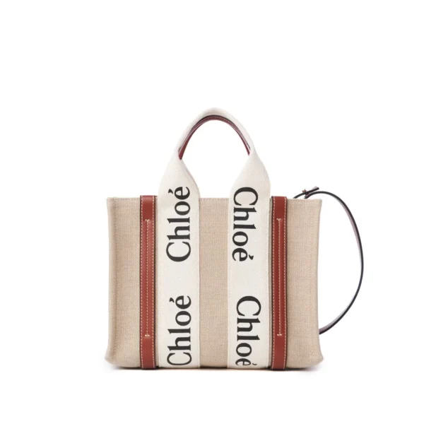 끌로에 스몰 우디 토트백 리넨 CHC22AS397I2690U