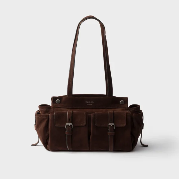 프라다 Medium suede 토트백 1BG645_2C4S_F0003_V_OOO