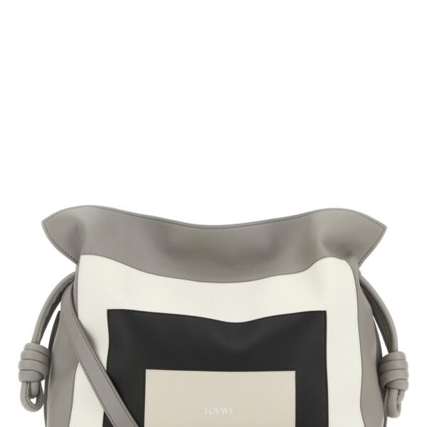 로에베 나파 레더 LOEWE x Josef & Anni Albers 미디엄 Flamenco 클러치 A411FC1XDD GREYLIGHTGHOST