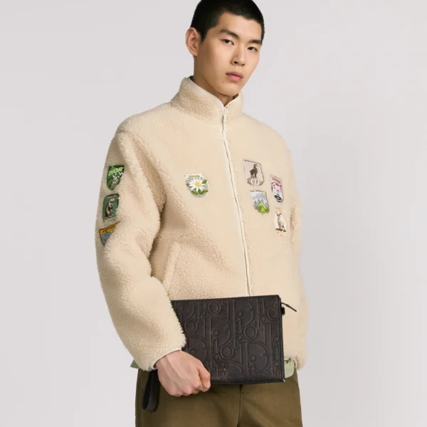 디올 트라이앵글 A5 파우치 2ESCA483KLG_H727