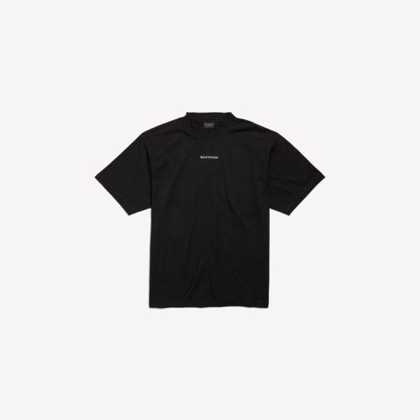 발렌시아가 뉴 발렌시아가 백 미디엄 핏 티셔츠 (블랙) 764235TPVK11569