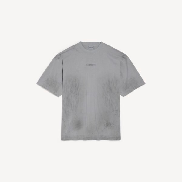 발렌시아가 남성 발렌시아가 백 미디엄 핏 티셔츠 (발렌시아가 그레이) 764235TTVF99243