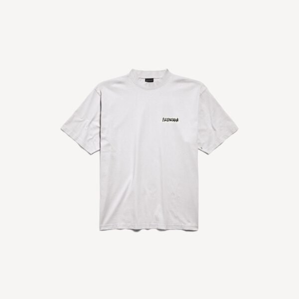 발렌시아가 남성 마스킹 테이프 미디엄 핏 티셔츠 (더티 화이트) 764235TTVL69012