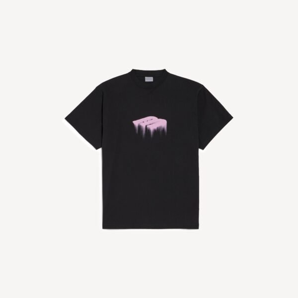 발렌시아가 남성 웻 브러시 오버사이즈 티셔츠 (블랙) 850345TUVJ81000