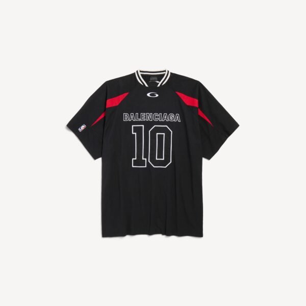 발렌시아가 남성 발렌시아가 | NBA 컬래버레이션 오버사이즈 티셔츠 (블랙/멀티컬러) 863852TTVW21060