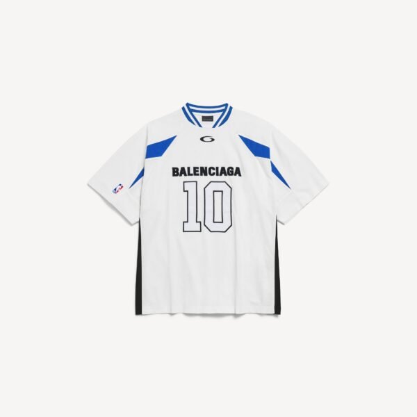 발렌시아가 남성 발렌시아가 | NBA 컬래버레이션 오버사이즈 티셔츠 (화이트/멀티컬러) 863852TTVW28487