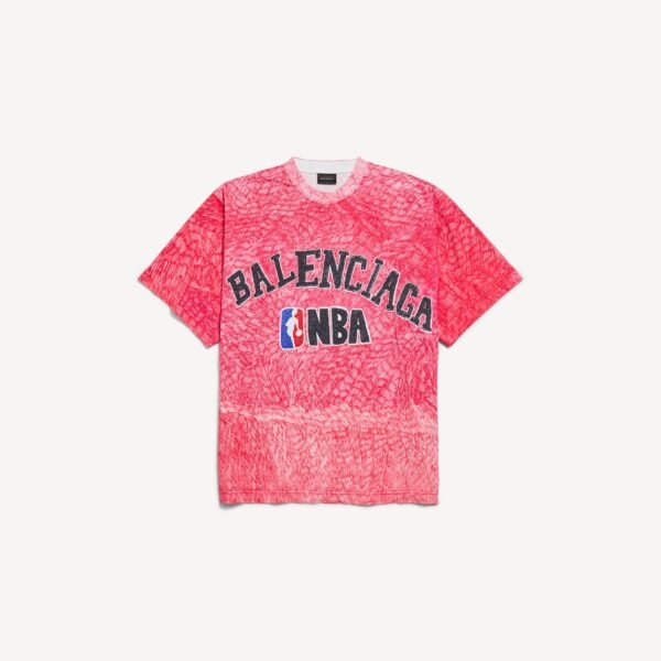 발렌시아가 여성 발렌시아가 | NBA 컬래버레이션 오버사이즈 티셔츠 (레드) 871733TUVX66400