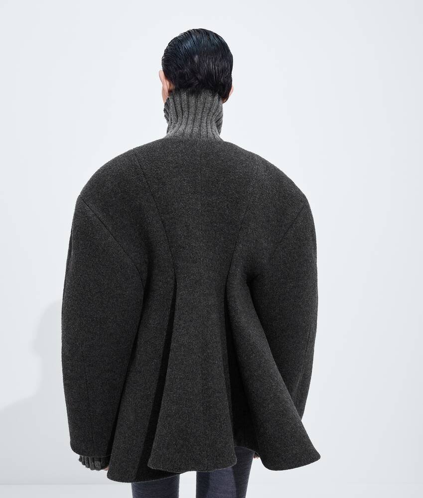 보테가베네타 여성 패딩 울 플란넬 코트 (아르두아즈 멜란지) A0004EV6XU01994 - 이미지 3
