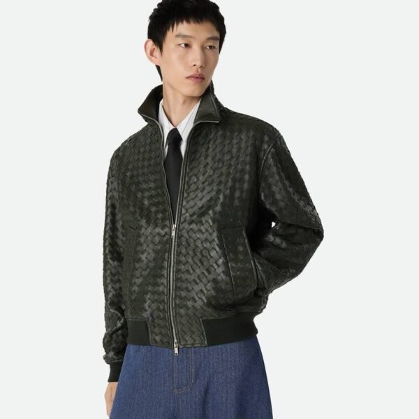 보테가베네타 인트레치아토 레더 블루종 811525V2JG03350