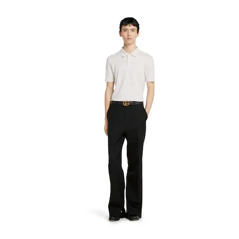 구찌 웹 니트 울 폴로 셔츠 795789XKD7H9146 - 이미지 2