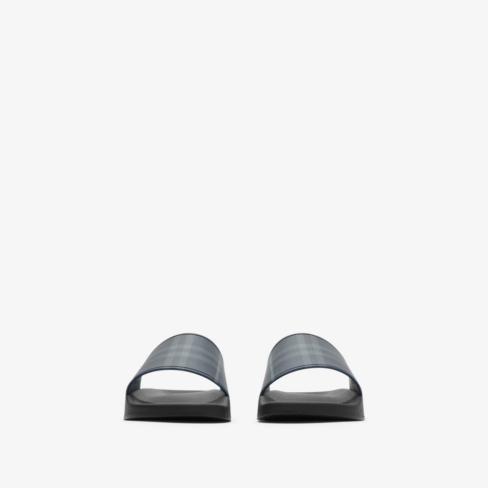 버버리 슬라이드 체크 (블루 스톰) 81141111001 - 이미지 2