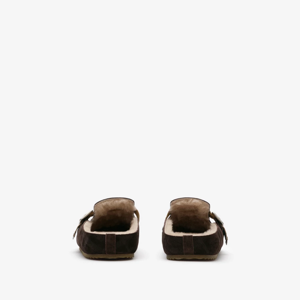 버버리 사보(클로그) Urchin 체크 시어링 (브라운 무어헨) 81276691001 - 이미지 3
