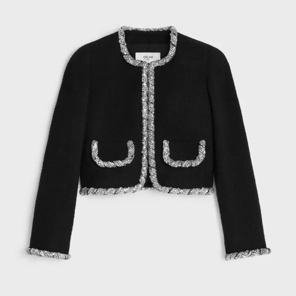 셀린느 이콘느 자수 재킷 (울 나테) RV184371R.38NO