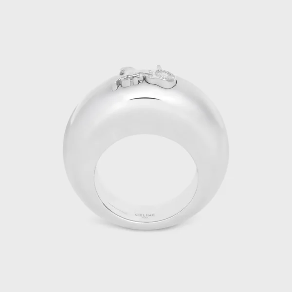 셀린느 Celine 설키 링 황동 로듐 피니시 B105C6BRA.36SI