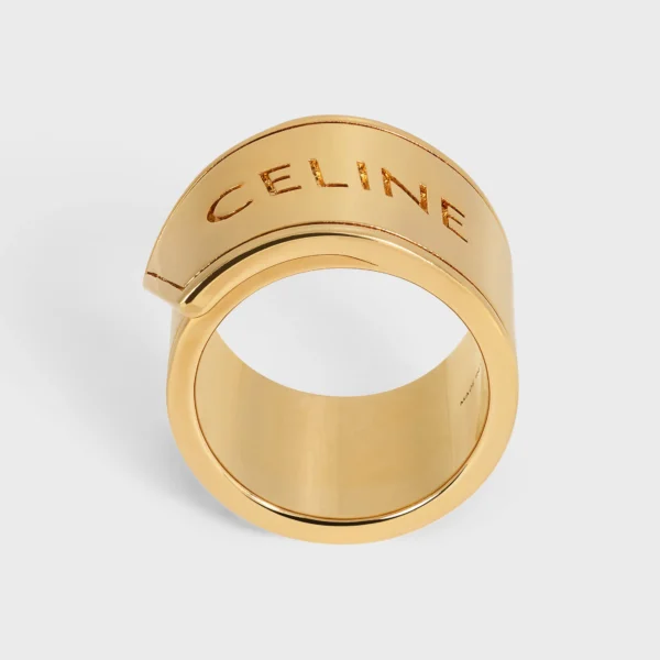 셀린느 CELINE 리본 라지 링 황동 골드 피니시 B10EH4V11.35OR