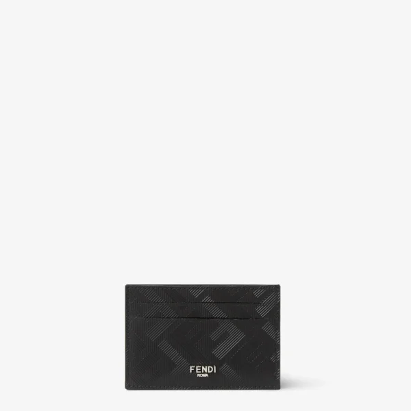 펜디 섀도우 슬림 카드 홀더 블랙 레더 카드 홀더 7M0371AJF4F0GXN