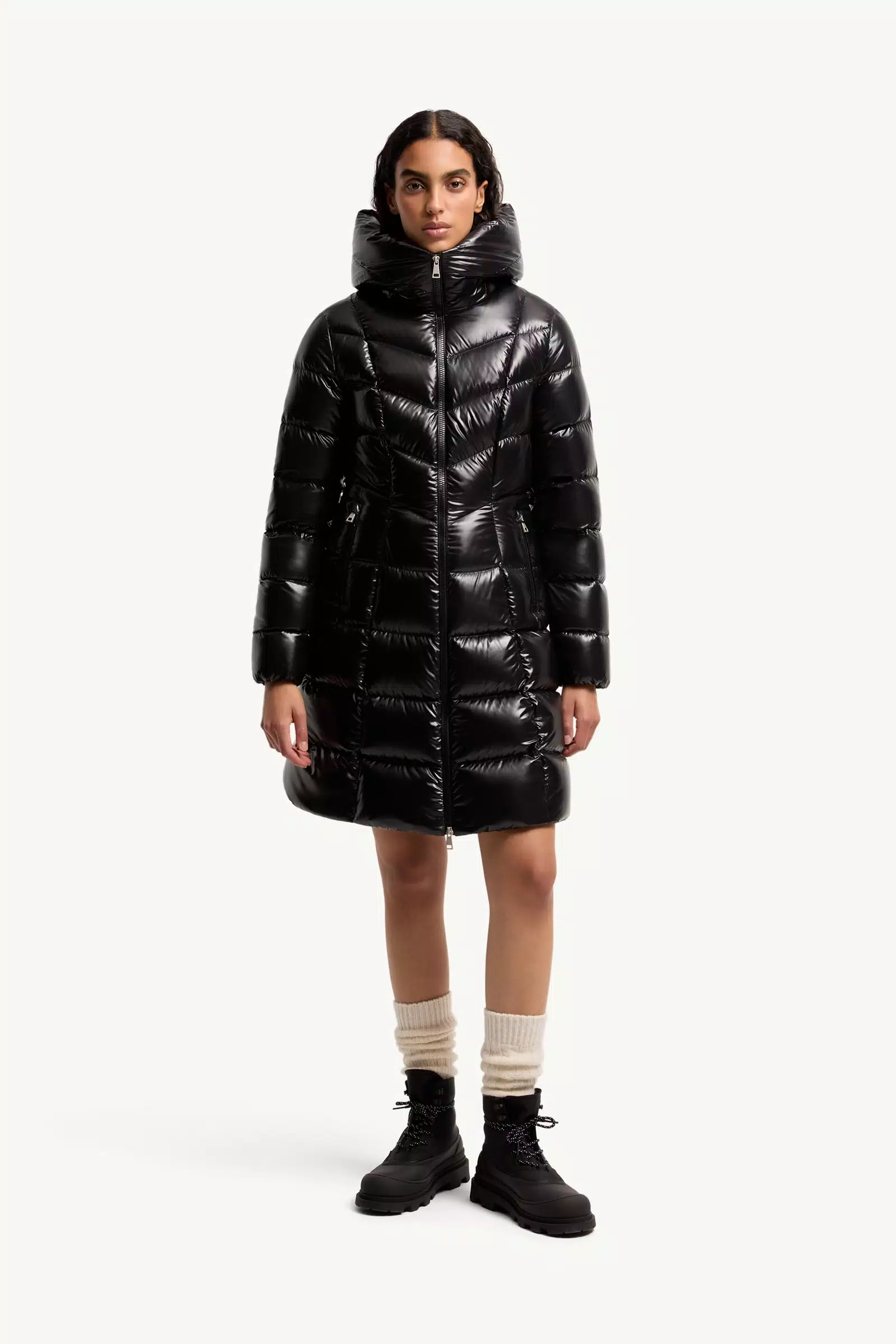 몽클레어 마뤼스 후디드 미드 랭스 다운 재킷 L20931C00018597Z8999 - 이미지 4